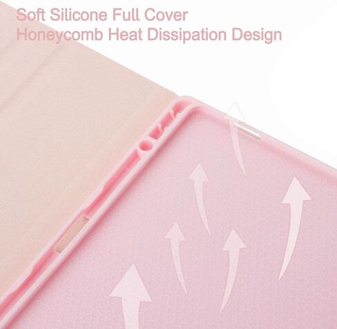 Keyboard Case with Mouse for Samsung Galaxy Tab A8 10.5" 2022 (SM-X200/X205/X207), Backlit Detachable Lightweight Keyboard, Multi-Angle Stand Case with Pencil Holder (Pink) in Saudi Arabia