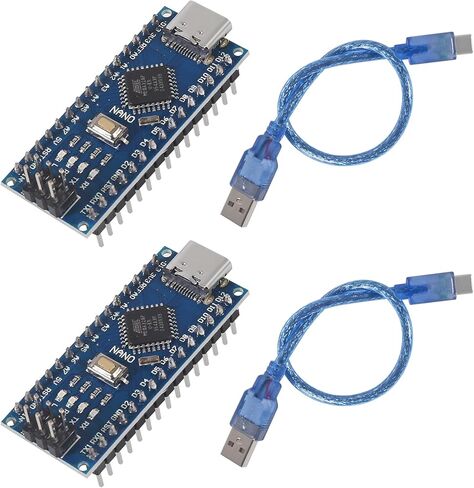 Presoldered Nano Boards USB-C 5V 16M with Cable ATmega328P/CH340G Chip Microcontroller Compatible with Arduino IDE in Saudi Arabia