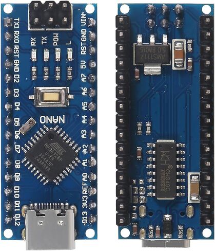 Presoldered Nano Boards USB-C 5V 16M with Cable ATmega328P/CH340G Chip Microcontroller Compatible with Arduino IDE in Saudi Arabia