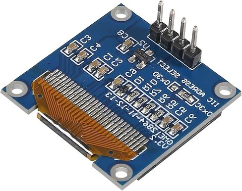 1PCS 0.96 Inch OLED Display Screen Module Compact Self-Luminous Mini Screens for Arduino Projects(Blue and Yellow) in Saudi Arabia