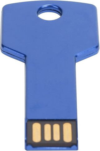 Blue USB Flash Drive Key Shape U Disc, Aluminum Alloy, Plug and Play USB Memory Disc for Computer and Car Usage in Saudi Arabia