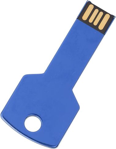 Blue USB Flash Drive Key Shape U Disc, Aluminum Alloy, Plug and Play USB Memory Disc for Computer and Car Usage in Saudi Arabia