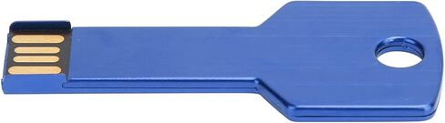 Blue USB Flash Drive, Aluminum Alloy Key Shape U Disc, Fast Transfer for Computer and Car Use in Saudi Arabia