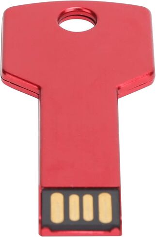 Red USB Flash Drive,64GB Fast File Speed Aluminum Alloy Key Shape Memory U Disc for Car Computer Use, Home Supplies in Saudi Arabia