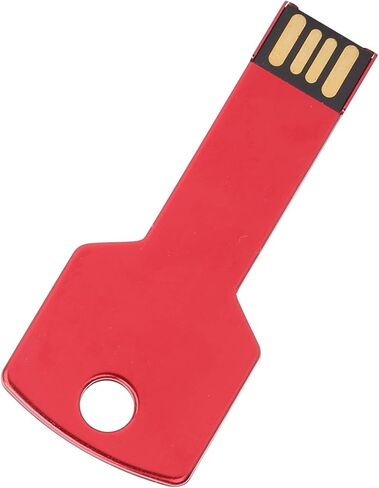 Red USB Flash Drive,64GB Fast File Speed Aluminum Alloy Key Shape Memory U Disc for Car Computer Use, Home Supplies in Saudi Arabia