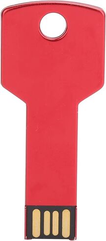 Red USB Flash Drive,32GB Fast File Speed Aluminum Alloy Key Shape Memory U Disc for Car Computer Use, Home Supplies in Saudi Arabia