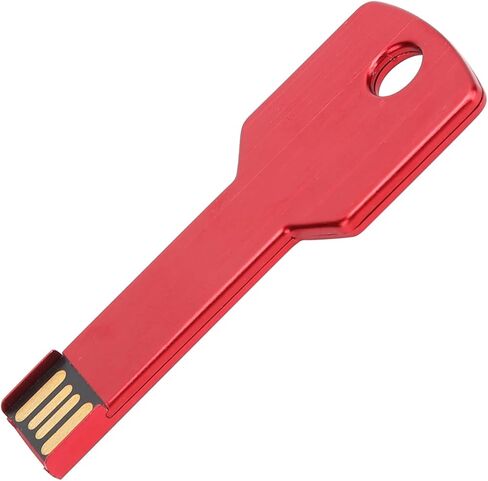 Red USB Flash Drive,32GB Fast File Speed Aluminum Alloy Key Shape Memory U Disc for Car Computer Use, Home Supplies in Saudi Arabia