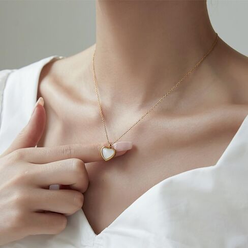 Dreuyet Carnelian Heart Earrings Necklace Set for Women Cute Love Red Crystal Carnelian Heart Stud Earrings Moonstone Pendant Birthday Anniversary Valentines Wedding Jewelry Gifts in Saudi Arabia