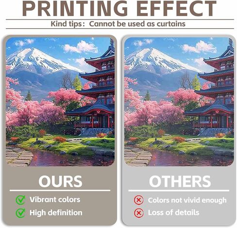 ZTHMOE Fabric 7x5ft Japanese Spring Blooming Cherry Flowers Bokeh Photography Backdrop Snow Mountain Courtyard Background Party Decoration Photo Banner Booth in Kuwait