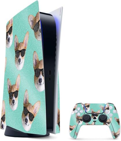 غلاف ألعاب MightySkins Glossy Glitter لحزمة PS5 / PlayStation 5 - فصيل كورجي الرائع | لمسة نهائية لامعة متينة شديدة اللمعان | سهل التطبيق وتغيير النمط | صنع في الولايات المتحدة الأمريكية in Saudi Arabia