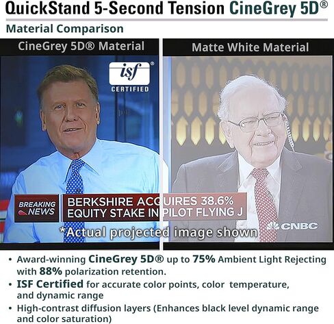 شاشات Elite QuickStand، 5-Second Tab-Tension C5D، بقطر 145 بوصة. 16:9، شاشة عرض يدوية للسحب لأعلى، ضوء السقف المحيط يرفض الفيلم المنزلي 8K 4K، ضمان لمدة عامين، QS145HT-C5D in Kuwait