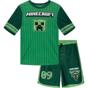 Minecraft Zombie Creeper Alex Steve Rash Guard and Swim Trunks Outfit Set Little Kid to Big Kid in Saudi Arabia