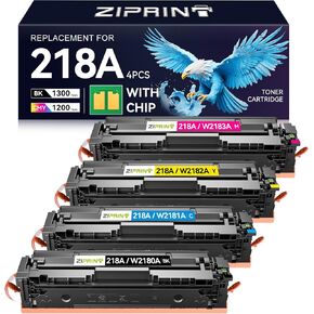 خراطيش حبر 218A 4 عبوات مع رقاقة - 3301fdw بديل متوافق لطابعة HP 218X 218A Color LaserJet Pro MFP 3301fdw 3301sdw 3201dw 3301cdw عالية الإنتاجية W2180A (أسود أصفر أرجواني سماوي) in Kuwait