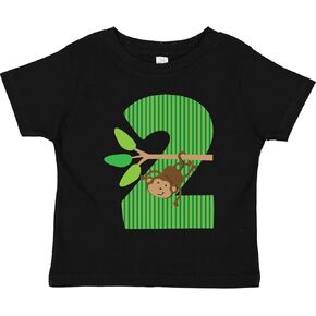 inktastic 2nd Birthday Jungle Monkey Childs Toddler T-Shirt in Saudi Arabia