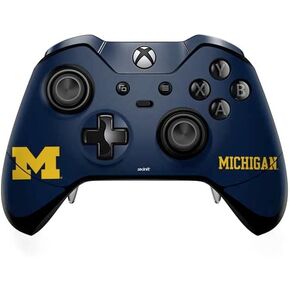 ملصق Skinit المخصص للألعاب متوافق مع وحدة تحكم Xbox One Elite - تصميم شعار College Michigan M المرخص رسميًا in Kuwait