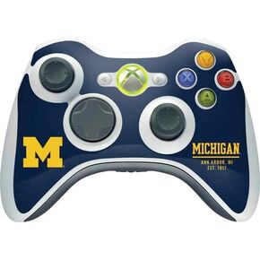 ملصق Skinit المخصص للألعاب متوافق مع وحدة التحكم اللاسلكية Xbox 360 - تصميم مرخص رسميًا من College Ann Arbor Est 1817 in Kuwait