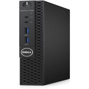 كمبيوتر سطح المكتب Dell OptiPlex 3050 Micro، Intel Core i5-7500T حتى 3.3 جيجا هرتز 32 جيجا رام، 256 جيجا SSD، AC Wi-Fi، بلوتوث، DisplayPort، HDMI - Windows 11 Pro (متجدد) in Kuwait