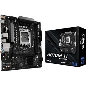 اللوحة الأم ASRock H810M-H LGA1851 Micro-ATX، تدعم معالجات Intel Core Ultra Series 2، DDR5 6400، PCIe 4.0، Gigabit LAN، Hyper M.2، SATA3، HDMI in Kuwait