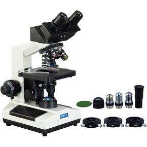 OMAX 40X-2500X كاميرا رقمية مدمجة 3.0 ميجابكسل مجهر LED مركب بتباين الطور in Saudi Arabia