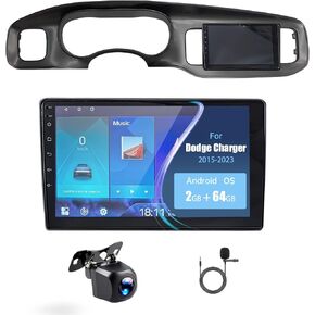 2+64G Car Radio for Dodge Charger 9 inch Touch Screen 2015-2023 Stereo,Wireless Carplay/Andriod Auto/Bluetooth/WiFi//EQ Audio/AM/FM/Navigation/AHD Camera in Saudi Arabia