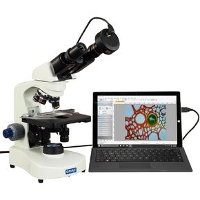 OMAX 40X-2000X LED Binocular Compound Siedentopf Microscope with 9MP Digital Camera in Saudi Arabia