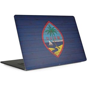 Skinit Decal Laptop Skin Compatible with MacBook Pro 13-inch with Touch Bar (2016-20) - Originally Designed Guam Flag Dark Wood Design in Kuwait