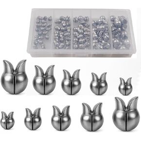 Removable Split Shot Fishing Weights with Adjust Open Mouth Design, Reusable Lead Sinkers for Freshwater and Saltwater, 0.5g-2g Assorted Sizes with Storage Box in Saudi Arabia