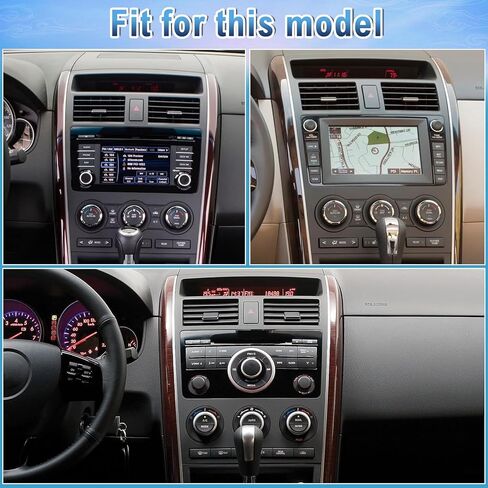 Android 14 Double Din Car Stereo Upgrade Radio for Mazda CX-9 CX9 2007-2015, 4G+64G 10.1" Touchscreen w/Wireless Carplay Android Auto GPS WiFi Bluetooth DSP SWC Mirrorlink Mic Backup Camera in Saudi Arabia