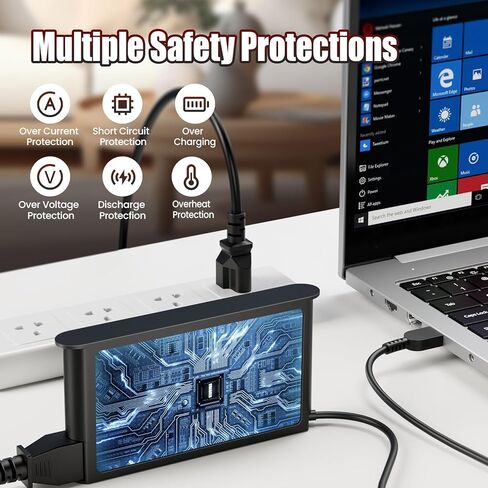 شاحن كمبيوتر محمول بطرف رفيع 170 وات متوافق مع Lenovo ThinkPad P50/ P51/ P52، P70/ P71/ P72 /P73؛ P1 وX1 المتطرفة؛ T15p/ P15v/ P16v/ P17; W540/ W541 — محول التيار المتردد البديل in Kuwait