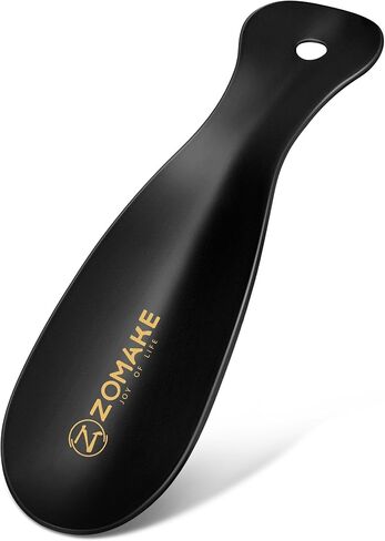 ZOMAKE Metal Shoe Horn Small Shoehorn Set of 2 - Travel Shoe Horns for Seniors Men Women Kid - 7.5 inch Stainless Steel Shoe Horn with Hook (2Pcs Silver) in Saudi Arabia