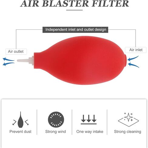 KICHOUSE Mini Squeeze Air Blower Dust for Camera Lens and Keyboard, Red Compressed Air Pump for Electronics Cleaning and Dust Removal in Saudi Arabia