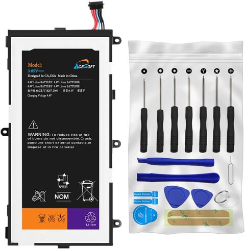 Long Life Displaceable Lithium Excellent Spare 4100mAh Battery Screwdriver Tool Kit Compatible with Samsung Galaxy Tab 3 7.0 SM-T217A AT&T in Kuwait