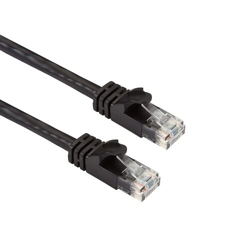 الصندوق الأسود CAT6A 500 ميجا هرتز كابل التصحيح النحيف المصبوب Snagless UTP cm PVC BK 10FT in Kuwait