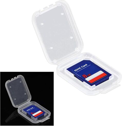 10Pcs SDHC Memory Card Holder Transparent Box Storage for Case Cover Bag Plastic in Saudi Arabia