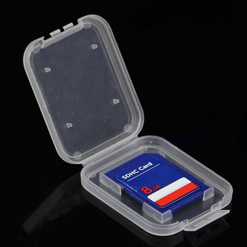 10Pcs SDHC Memory Card Holder Transparent Box Storage for Case Cover Bag Plastic in Saudi Arabia
