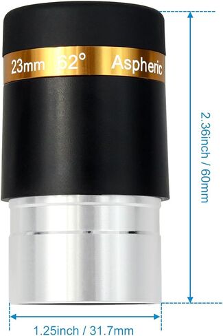 SVBONY Telescope Eyepiece 23mm 62° Wide Angle Aspheric Eyepiece Bundle with SV135 Zoom Eyepiece Zoom 7-21mm SV188P Dielectric Mirror Star Diagonal in Saudi Arabia