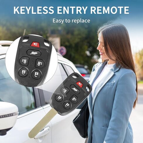 Keyless Entry Remote for Honda Odyssey EXL 2011-2013 313.8Mhz N5F-A04TAA 6 Button Reusable | Control Replacement Car Key Fob 1 Pcs in Saudi Arabia