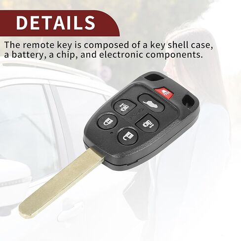 Keyless Entry Remote for Honda Odyssey EXL 2011-2013 313.8Mhz N5F-A04TAA 6 Button Reusable | Control Replacement Car Key Fob 1 Pcs in Saudi Arabia