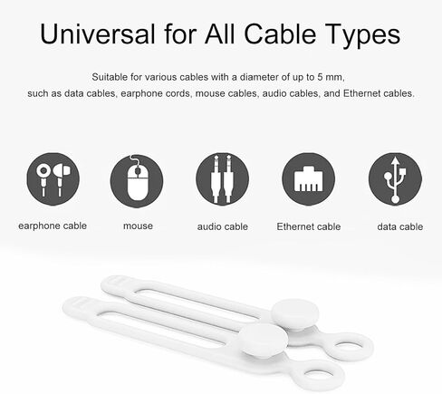 15-Pack Reusable Silicone Cable Ties – Multi-Color Cord Organizers for Home Office Travel in Saudi Arabia