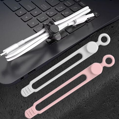 15-Pack Reusable Silicone Cable Ties – Multi-Color Cord Organizers for Home Office Travel in Saudi Arabia