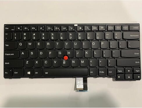 لوحة مفاتيح بديلة للكمبيوتر المحمول بتصميم أمريكي لجهاز Lenovo ThinkPad T440 T440s T450 T450s T460 04Y0967 04Y0968 مع إطار، TrackPoint، أسود بإضاءة خلفية in Saudi Arabia