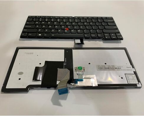 لوحة مفاتيح بديلة للكمبيوتر المحمول بتصميم أمريكي لجهاز Lenovo ThinkPad T440 T440s T450 T450s T460 04Y0967 04Y0968 مع إطار، TrackPoint، أسود بإضاءة خلفية in Saudi Arabia