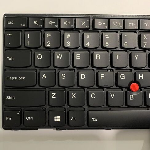 لوحة مفاتيح بديلة للكمبيوتر المحمول بتصميم أمريكي لجهاز Lenovo ThinkPad T440 T440s T450 T450s T460 04Y0967 04Y0968 مع إطار، TrackPoint، أسود بإضاءة خلفية in Saudi Arabia