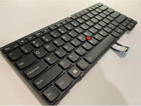 لوحة مفاتيح بديلة للكمبيوتر المحمول بتصميم أمريكي لجهاز Lenovo ThinkPad T440 T440s T450 T450s T460 04Y0967 04Y0968 مع إطار، TrackPoint، أسود بإضاءة خلفية in Saudi Arabia