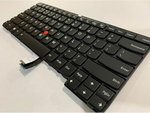 لوحة مفاتيح بديلة للكمبيوتر المحمول بتصميم أمريكي لجهاز Lenovo ThinkPad T440 T440s T450 T450s T460 04Y0967 04Y0968 مع إطار، TrackPoint، أسود بإضاءة خلفية in Saudi Arabia