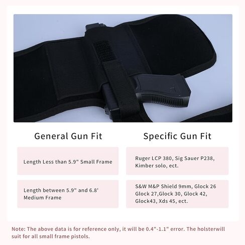 حافظة الكاحل للحمل المخفي، حافظة كاحل آمنة ومريحة لـ 380، تناسب Glock 19/23/26/27/30/42/43، Xds 45، S&W M&P Shield 9mm، Bodyguard .380، Ruger LCP، LC9، SIG Sauer P365/P238، Kimber in Kuwait