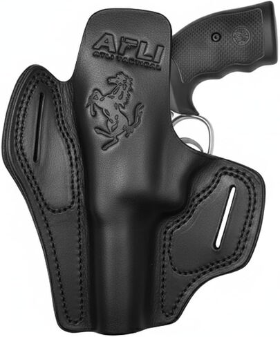 حافظة جلدية بإطار OWB K/L - حافظة جلدية GP100 - لـ Rgr GP100، Smith & Wesson 686 66 10 19 Classic، Taurus 65 66 82، Colt Python، King Cobra Pistols - 357 Magnum 4 بوصة حافظات أسطوانية in Kuwait