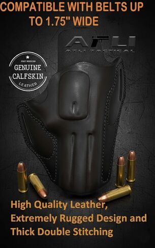 حافظة جلدية بإطار OWB K/L - حافظة جلدية GP100 - لـ Rgr GP100، Smith & Wesson 686 66 10 19 Classic، Taurus 65 66 82، Colt Python، King Cobra Pistols - 357 Magnum 4 بوصة حافظات أسطوانية in Kuwait