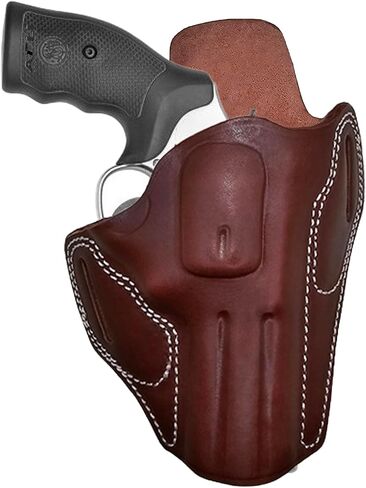 حافظة جلدية بإطار OWB K/L - حافظة جلدية GP100 - لـ Rgr GP100، Smith & Wesson 686 66 10 19 Classic، Taurus 65 66 82، Colt Python، King Cobra Pistols - 357 Magnum 4 بوصة حافظات أسطوانية in Kuwait