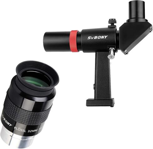 SVBONY SV131 Eyepiece 32mm 1.25 Inch Plossl Telescope Eyepiece Bundle with SV182 Finderscope 6x30 for Astronomy Telescope in Saudi Arabia